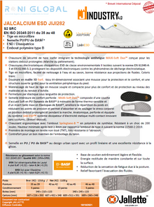 Chaussure basse de sécurité antidérapant, antistatique et anti-fatigue en aseptane sans métal avec embout de sécurité S2 SRC ESD - JALCALCIUM JALLATTE