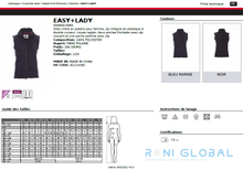 Gilet de travail femme polaire, coupe droite en polyester 3 poches - EASY+ LADY PAYPER