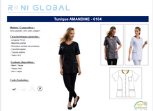 Tunique de travail femme manches courtes en coton/polyester 3 poches - AMANDINE REMI CONFECTION