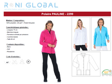 Polaire de travail femme manches longues en polyester 2 poches - PAULINE REMI CONFECTION