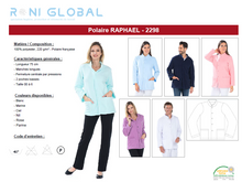 Polaire de travail unisexe manches longues en polyester 2 poches - RAPHAEL REMI CONFECTION