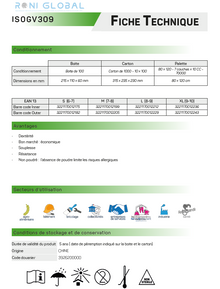 Gant en chlorure de polyvinyle transparent, jetable, non poudré (carton de 1000 pièces) - PROMOSAC