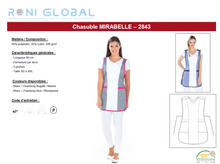 Chasuble de travail femme en coton et polyester 2 poches - MIRABELLE REMI CONFECTION