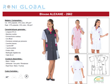 Blouse de travail femme manches courtes en coton/polyester 4 poches - ALEXANE REMI CONFECTION