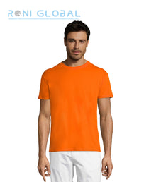 T-shirt de travail unisexe manches courtes, col rond, en jersey coton semi-peigné - REGENT SOL'S