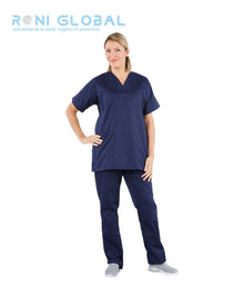 Pantalon de travail médical unisexe taille élastiquée, en coton/polyester - PACO PBV