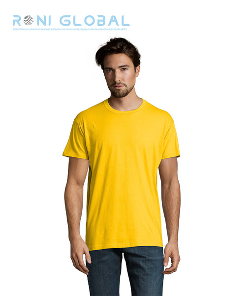 T-shirt de travail homme manches courtes, col rond, en jersey coton semi-peigné - IMPERIAL SOL'S