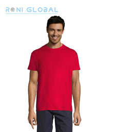 T-shirt de travail unisexe manches courtes, col rond, en jersey coton semi-peigné - REGENT SOL'S