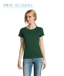 T-shirt de travail femme manches courtes, col rond, en jersey coton semi-peigné - IMPERIAL SOL'S