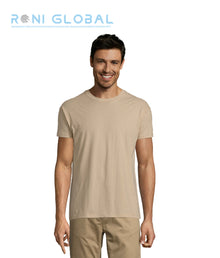 T-shirt de travail unisexe manches courtes, col rond, en jersey coton semi-peigné - REGENT SOL'S