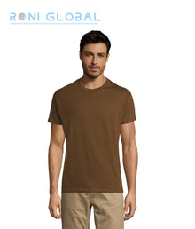 T-shirt de travail unisexe manches courtes, col rond, en jersey coton semi-peigné - REGENT SOL'S