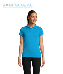 Polo de travail femme manches courtes, en maille piquée coton/polyester - PRIME SOL'S