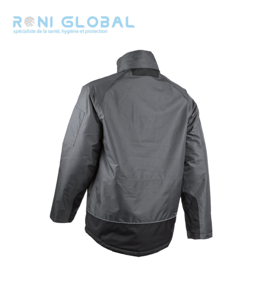 Parka de travail ant-pluie anti-froid en polyester enduit PVC doublure polaire 6 poches - YUZU COVERGUARD