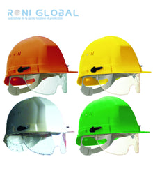 Casque de chantier ventilé avec lunette intégrée - OCEANIC COVERGUARD (carton de 3 pièces)