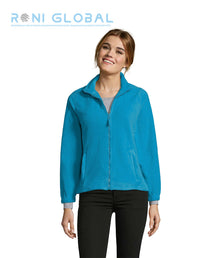 Veste de travail femme micro polaire, anti-bouloche, coupe ajustée, en polyester 2 poches - NORTH SOL'S