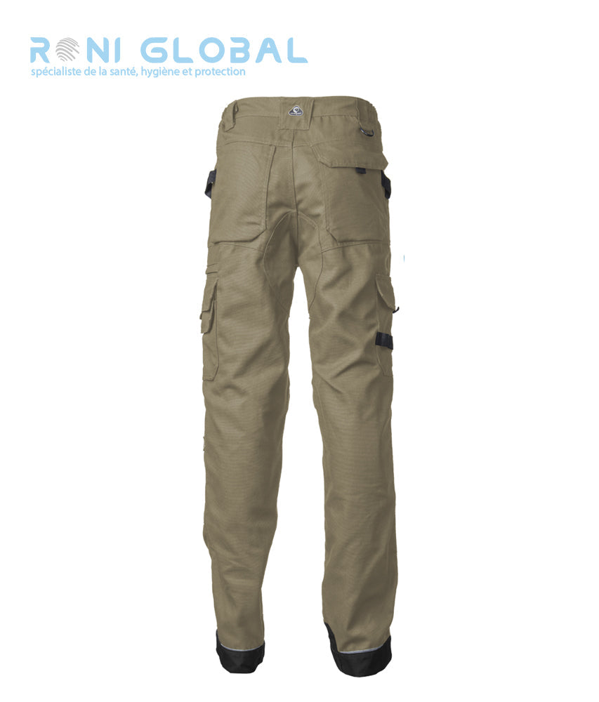 Pantalon de travail avec protection genoux en coton/polyester + renforts Cordura 6 poches - SMART COVERGUARD