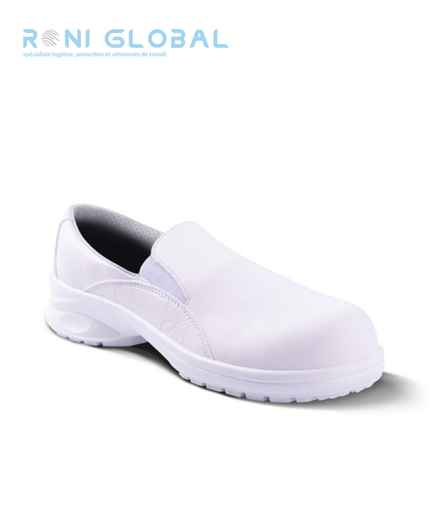 Chaussure basse de sécurité femme antidérapant, en microfibre lavable avec embout de sécurité S2 SRC - LYS GASTON MILLE