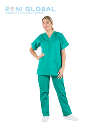 Pantalon de travail médical unisexe taille élastiquée, en coton/polyester - PACO PBV