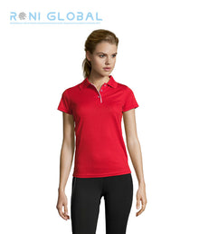 Polo de travail femme sport manches courtes, en piqué polyester - PERFORMER SOL'S