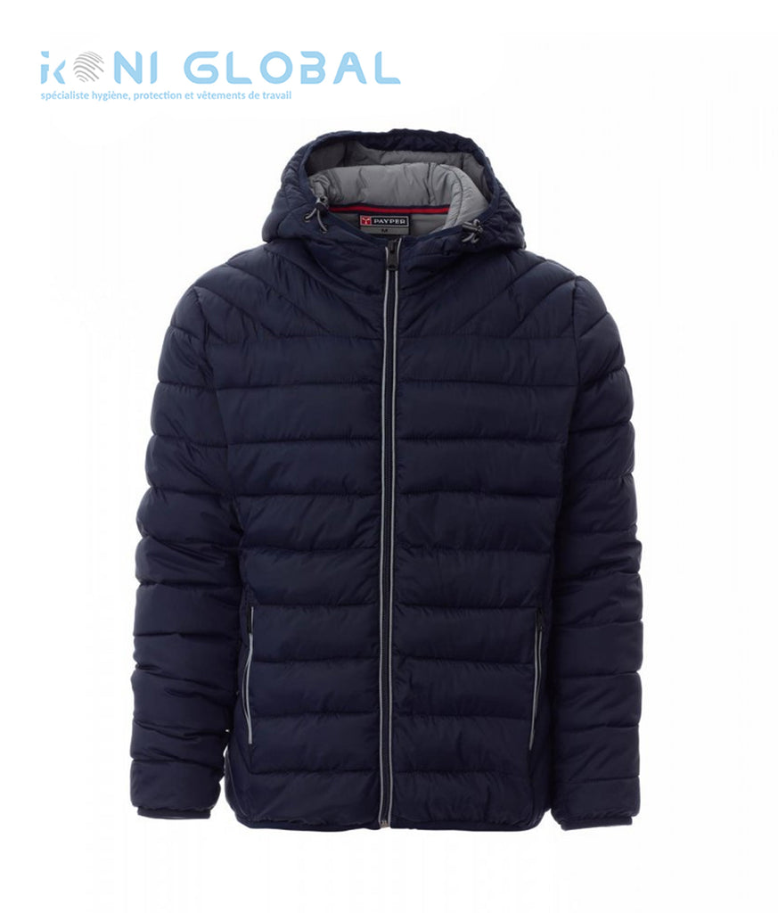 Doudoune / blouson de travail homme imperméable et anti-froid en nylon, matelassé polyester et 4 poches - FREETIME PAYPER
