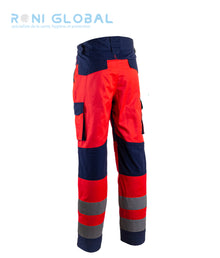 Pantalon de sécurité haute visibilité et protection genoux en coton/polyester 6 poches CLASS 2 - TYPE 2 - HIBANA COVERGUARD
