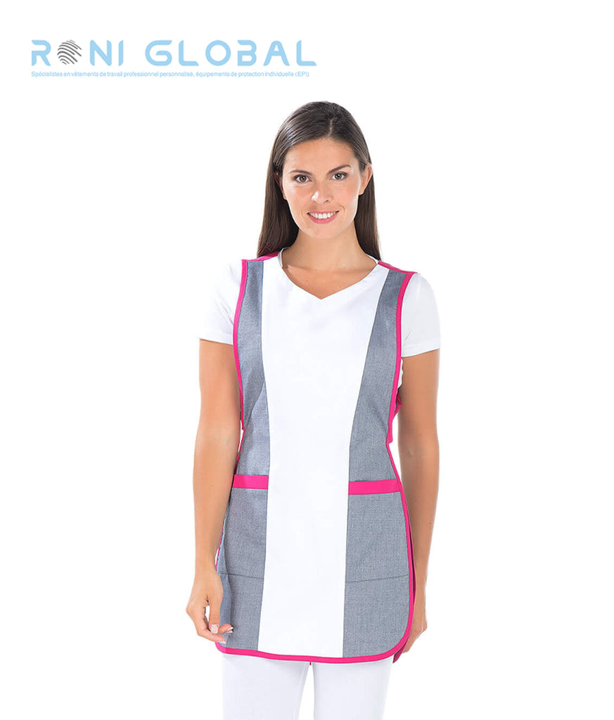 Chasuble de travail femme en coton et polyester 2 poches - MIRABELLE REMI CONFECTION