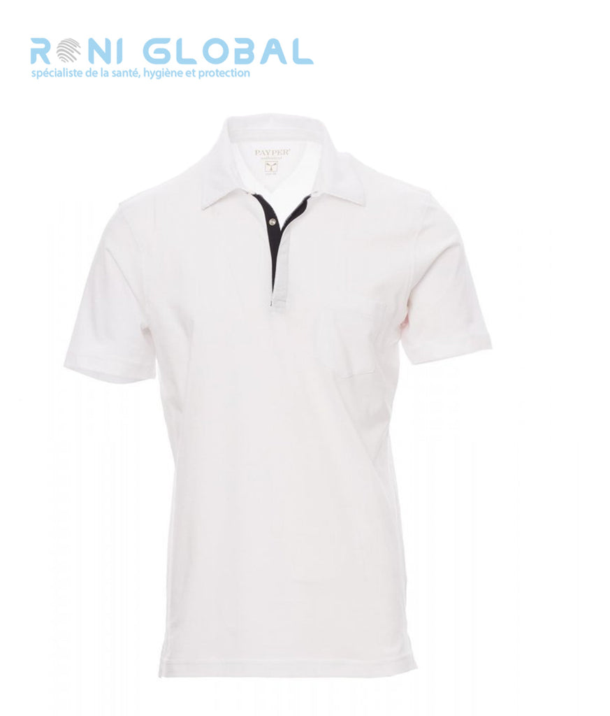 Polo de travail homme manches courtes, coupe droite en coton - CHIC PAYPER