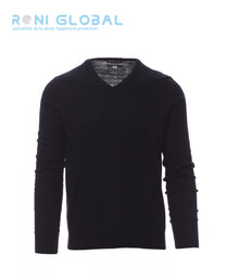 Pull de travail homme col en V, coupe droite en coton et laine - BUSINESS PAYPER