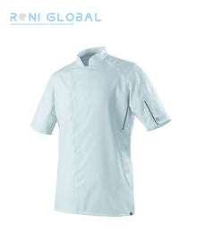 Veste de cuisine unisexe manches courtes, coupe slim en polyester/coton 37.5® - BENAK MC 37.5® ROBUR