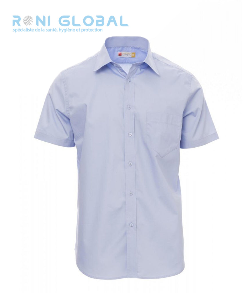Chemise de travail homme manches courtes, coupe droite en coton 1 poche- SPRING PAYPER