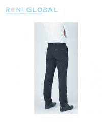 Pantalon de travail noir homme en polyester coupe slim 3 poches - ANDALOU ROBUR