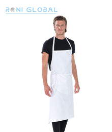 Tablier de service à bavette en coton avec ou sans poche - VALET REMI CONFECTION