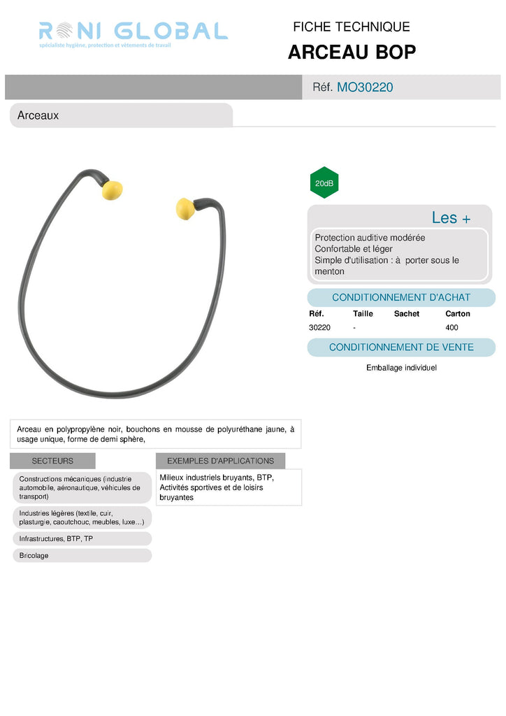 ARCEAU BOP Bouchons (40 pièces)