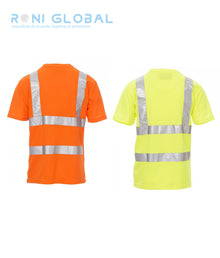 T-shirt de sécurité haute visibilité homme manches courtes, coupe droite en polyester respirant - AVENUE PAYPER