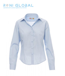 Chemise de travail femme manches longues coupe droite en coton et polyester - BRIGHTON LADY PAYPER