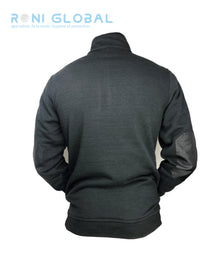 Sweat de travail noir manches longues, micro polaire en polyester 2 poches - SWEAT MARCO NOIR PBV