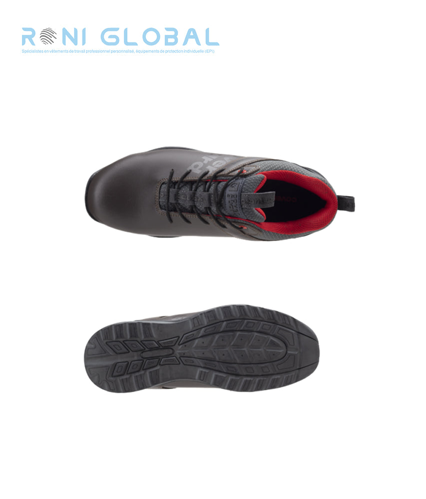 Chaussure basse de sécurité en cuir gras marron anti-chaleur antidérapant S3 HRO SRC - GARNET COVERGUARD