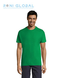 T-shirt de travail unisexe manches courtes, col rond, en jersey coton semi-peigné - REGENT SOL'S