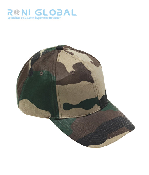 Casquette camouflage type militaire réglable en coton - BASE-BALL CAMO CITYGUARD