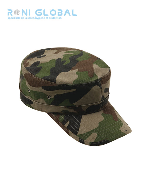 Casquette camouflage type militaire réglable en coton - US RIPSTOP CAMO CITYGUARD