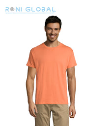 T-shirt de travail unisexe manches courtes, col rond, en jersey coton semi-peigné - REGENT SOL'S