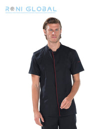 Veste de cuisine homme manches courtes en coton/polyester 2 poches - MARCO REMI CONFECTION