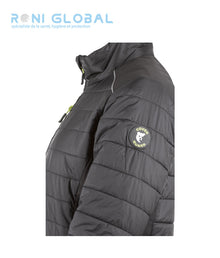 Veste de travail noire anti-froid et légère avec protège reins en nylon micro-ripstop 4 poches - SUMI COVERGUARD