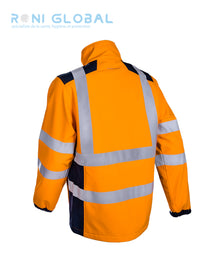 Veste de sécurité haute visibilité Softshell, micro polaire, en polyester stretch mécanique 2 poches CLASS 3 - KANPA COVERGUARD
