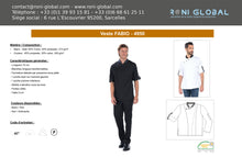 Veste de cuisine homme manches longues transformables en coton/polyester 2 poches - FABIO REMI CONFECTION