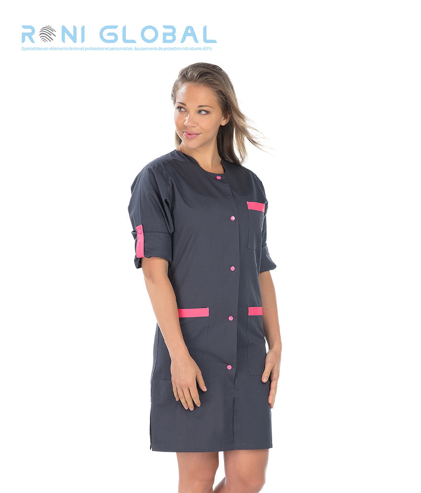 Blouse de travail femme manches longues transformables 3 poches - ELSA REMI CONFECTION