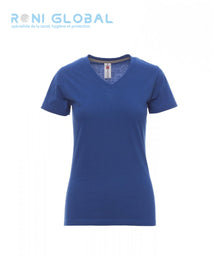 T-shirt de travail femme manches courtes, encolure en V, coupe droite en coton - V-NECK LADY PAYPER
