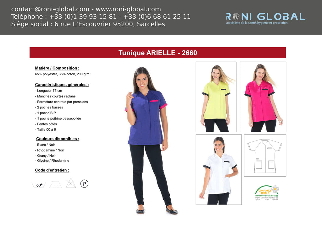 ARIELLE Tunique (Plusieur Couleurs Disponible)