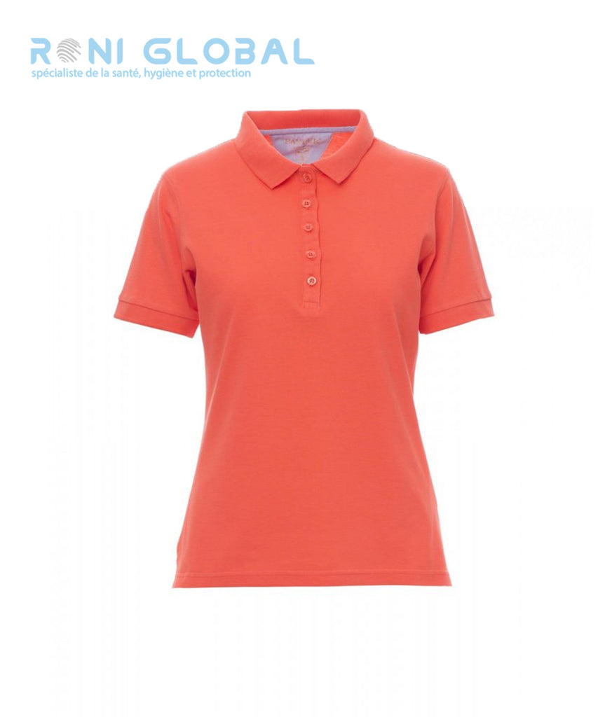 Polo de travail femme manches courtes, coupe droite en coton - GLAMOUR PAYPER