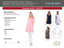Chasuble de travail femme en coton/polyester 4 poches - ALICE REMI CONFECTION